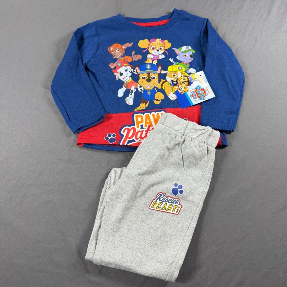 Paw Patrol Boys 2T Long Sleeve Shirt and Jogger Pants Set Blue Gray 3NK8441AFD